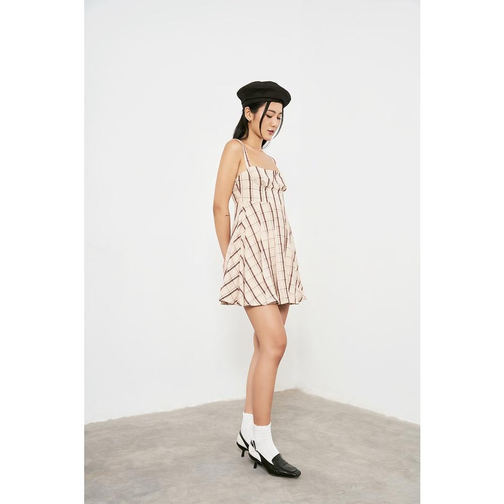 DOTTIE - Đầm caro cúp ngực nữ da D0416