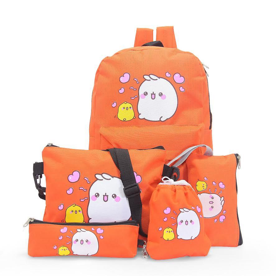 Bộ Ba Lô Túi XÁch Thời Trang MoLang Gồm 5 Món