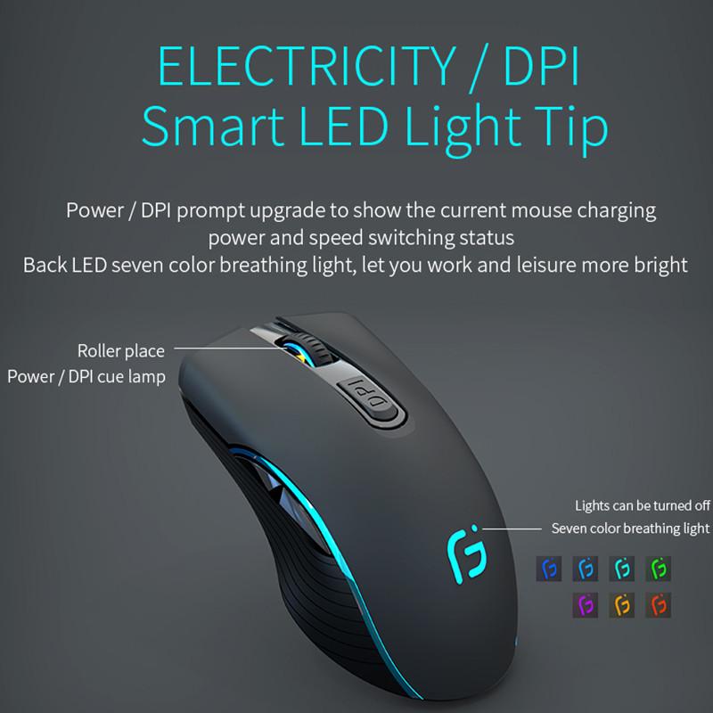 Sạc Máy Tính X9 Hai Chế Độ Bluetooth 4.0 + 2.4Ghz Không Dây Mause Quang Học 2400DPI Chơi Game Cho Máy Tính Laptop
