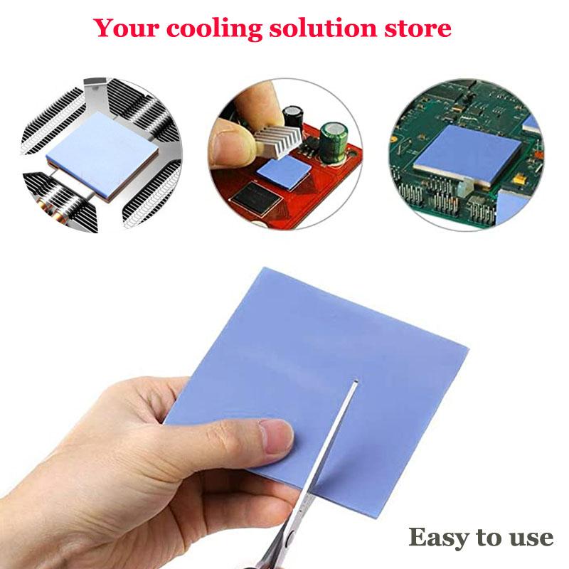 Chất lượng cao chất lượng cao 17 W/MK85x45mm Độ dẫn nhiệt CPU làm mát Làm mát Pad Silicone Pad dẫn điện