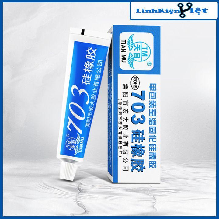 Keo silicone 703 màu trắng cực dày dán và niêm phong linh kiện