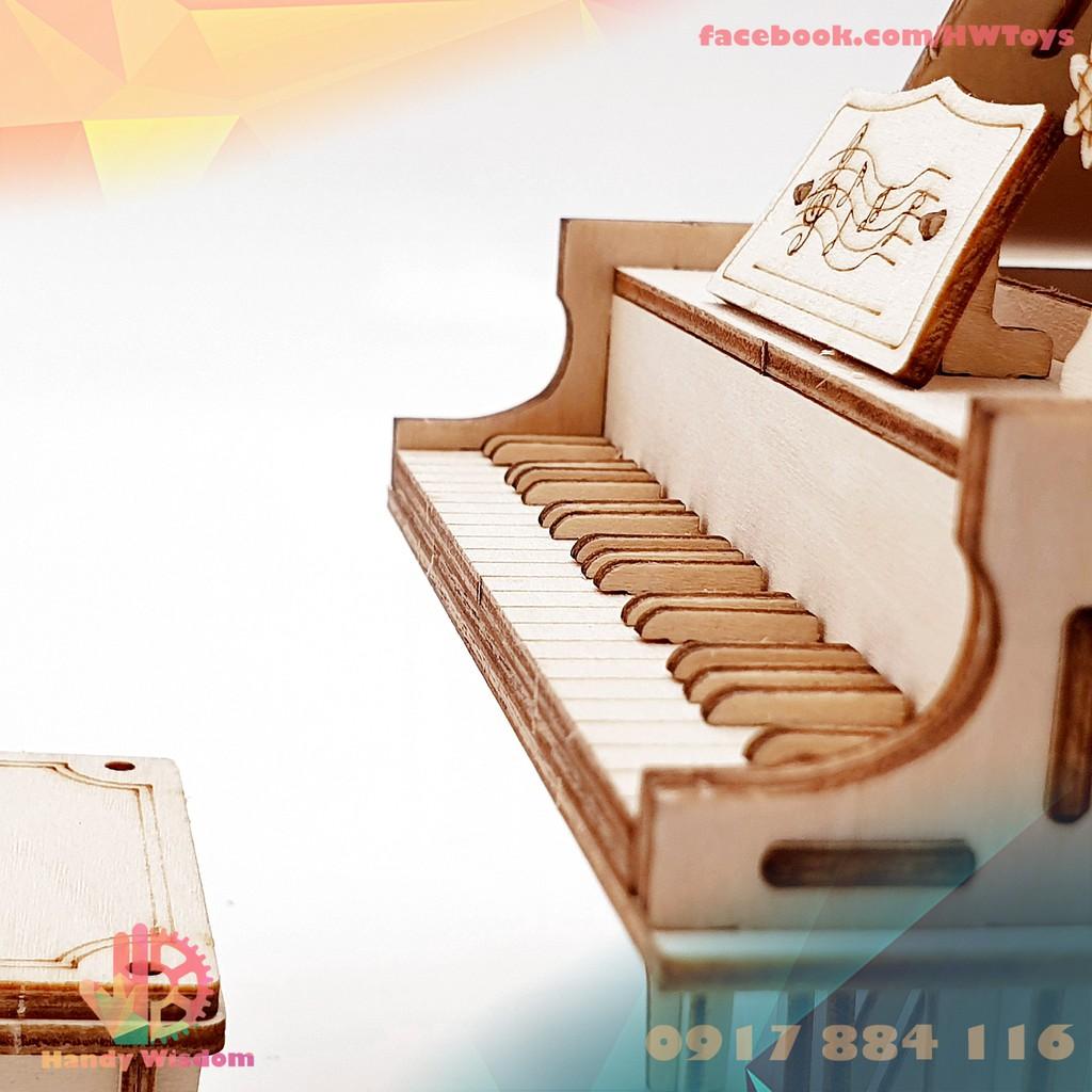 Mô hình lắp ghép gỗ Rolife - Đàn Piano - Robotime Grand Piano TG402