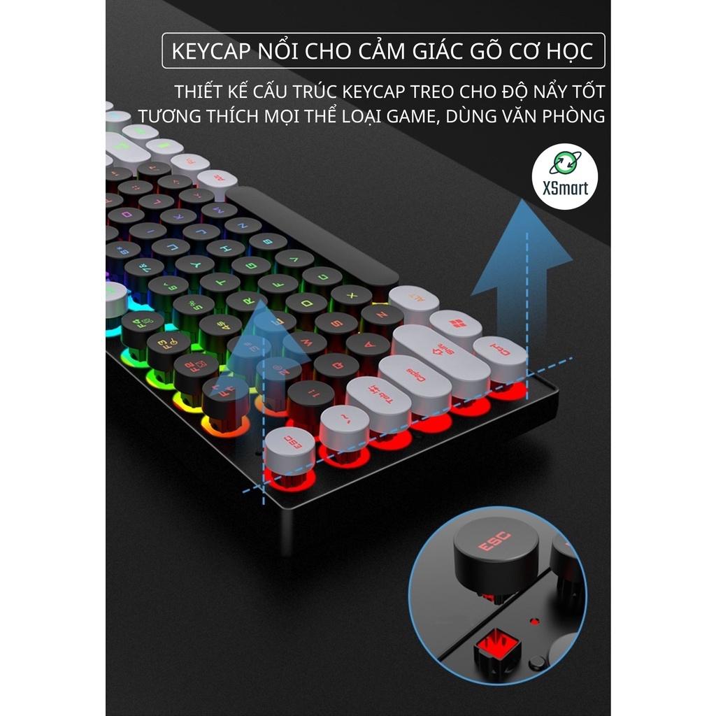 Bàn Phím Giả Cơ Máy Tính Gaming LED 7 Màu K-Snak4 Có Dây, Chống Nước Chơi Game