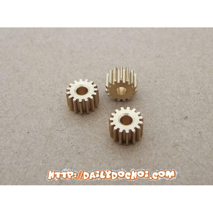 Bánh răng đồng 15 răng lỗ trục 3mm dùng để nối trục động cơ