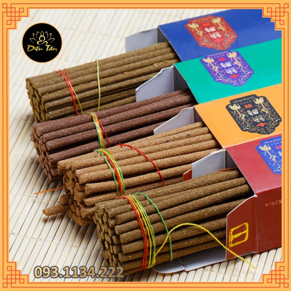 Hương thảo dược Tây Tạng không tăm hộp 40 cây 4 loại mùi khác nhau