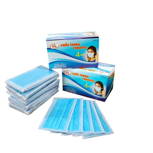 Combo 2 Hộp 50 cái Khẩu Trang Y Tế 4 Lớp Nam Anh (Xanh)