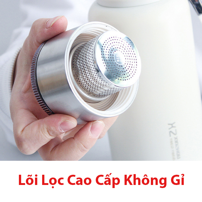 Bình Giữ Nhiệt Cao Cấp Inox 316 Dung Tích 1000ml Có Lõi Lọc Trà Giữ Nhiệt 8 Tới 12 Tiếng ( Tặng Kèm Phụ Kiện )