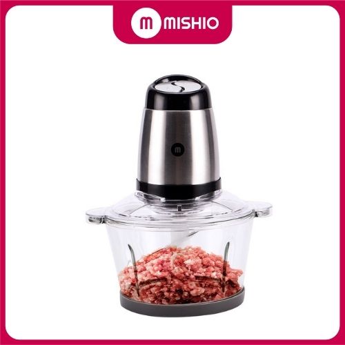 Máy xay thịt Mishio cối thủy tinh 2.0L - Hàng chính hãng