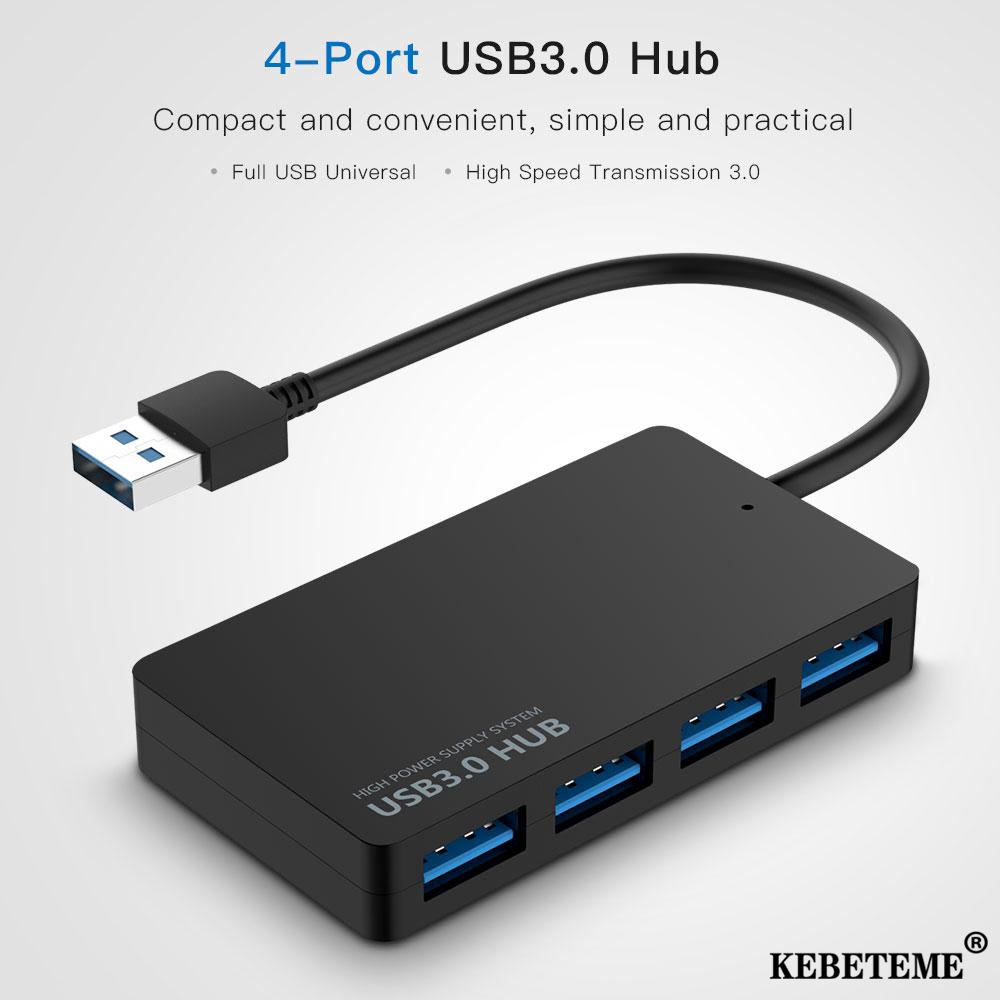Hub chia cổng usb 3.0 Ultra Slim có công tắc (4 cổng) - Bộ chia cổng USB 1 ra 4, USB 3.0, thiết bị chia cổng usb 3.0