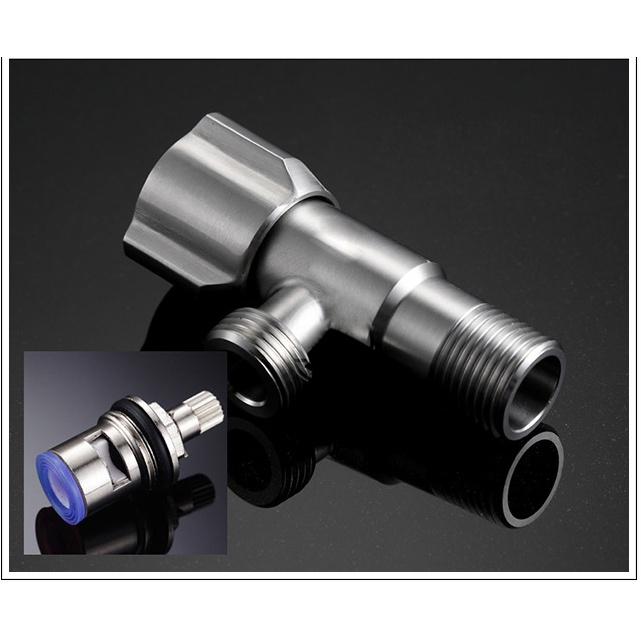 Van vòi giảm áp lực nước xịn 2 ngả inox 304 loại dày có khóa dn15