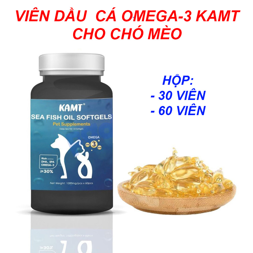 Viên Dầu Cá Bổ Sung Omega Cho Chó Mèo KAMT - YonaPetshop