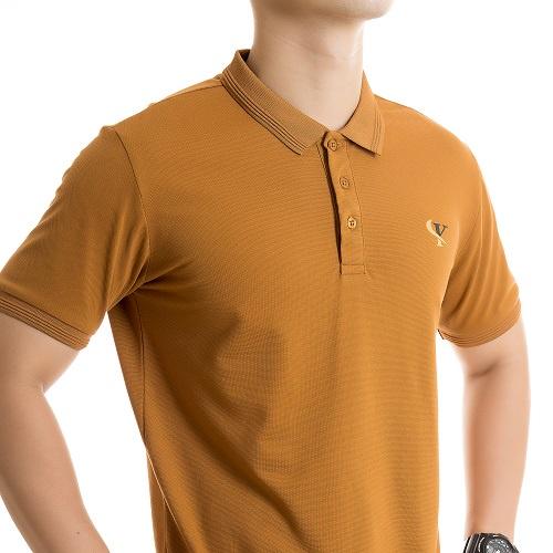 Áo polo nam in logo King Luxury bo gân cotton cá sấu cổ bẻ tay ngắn PL09