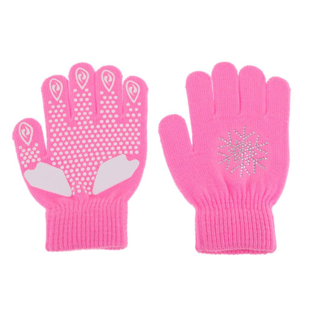 2x Anti-Slip Padded Winter Stretchy Gloves Glove for Age Above 12 Kids