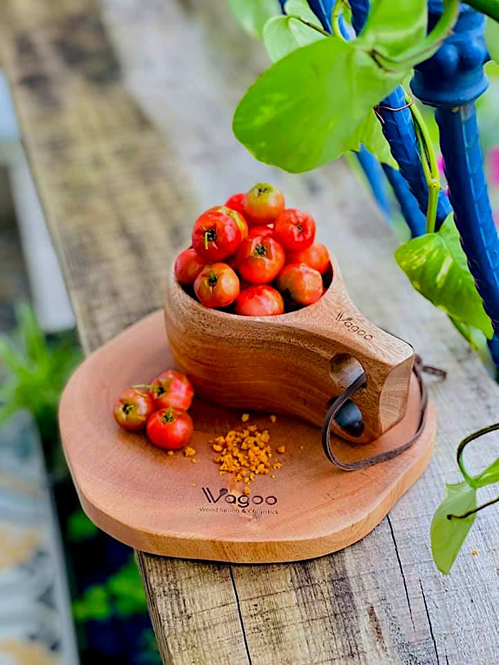 Tấm Lót Tròn Bằng Gỗ Xà Cừ Tự Nhiên - VAGOO - Làm Thủ Công Chống Thấm, Chống Ẩm Mốc, An Toàn Cho Sức Khoẻ