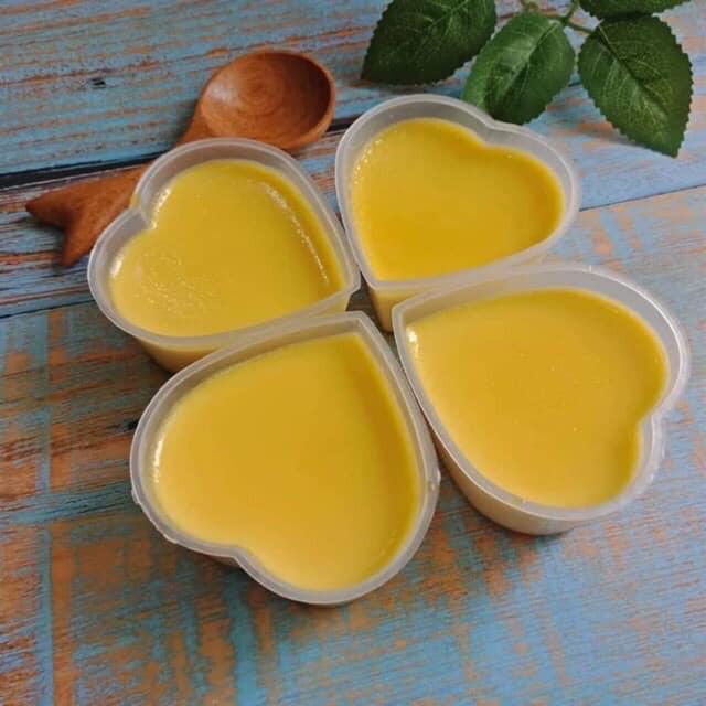 Set 50 hộp flan hình tim chất liệu nhựa PP dùng để hấp bánh flan, da lợn, rau câu