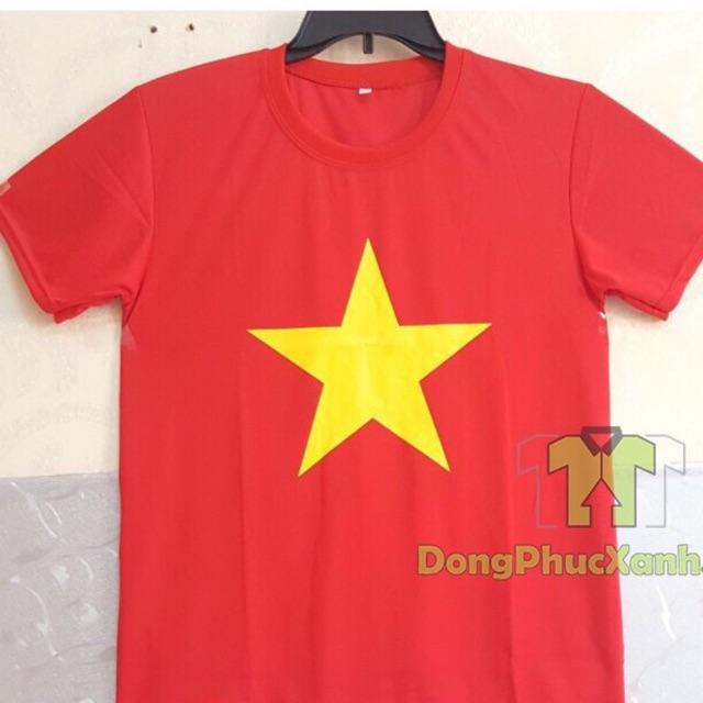 Áo cờ đỏ sao vàng Việt Nam cho bé trai bé gái vải đẹp mềm mát