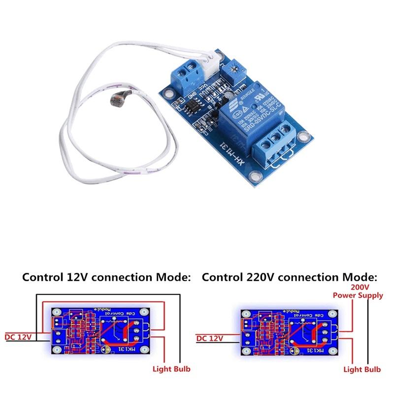 Mạch cảm biến ánh sáng có relay XH-M131