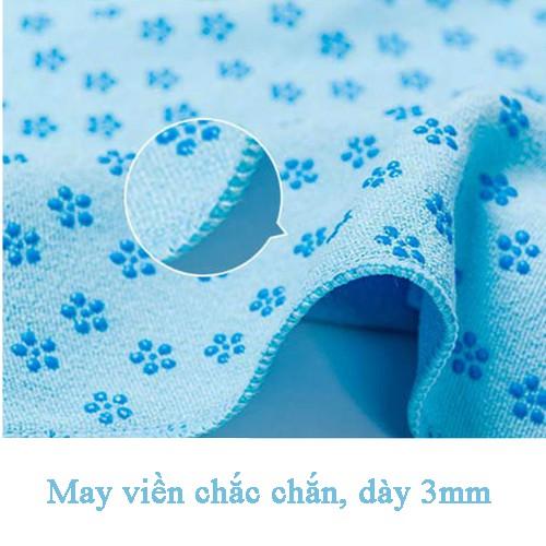 Khăn trải thảm yoga, khăn trải thảm dày mịn chống trơn trượt MICROFIBER thấm hút mô hôi cao cấp tặng túi đựng