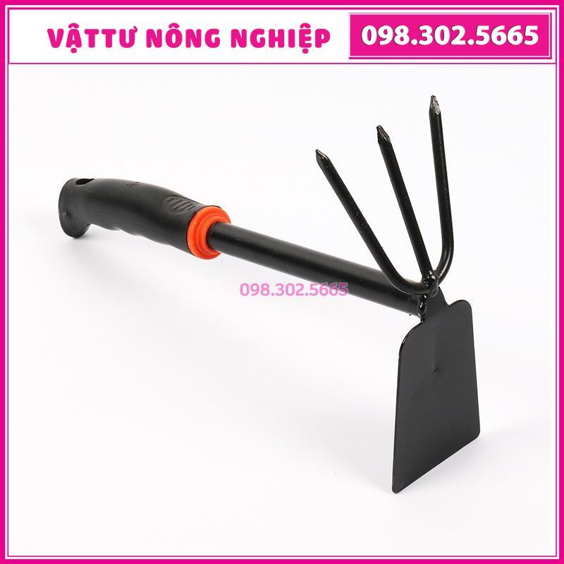 Bộ 2 dụng cụ làm vườn gồm XẺNG, CUỐC CÀO SỚI ĐẤT 2 trong 1 CÁN CAO SU dài 30cm tiện dụng