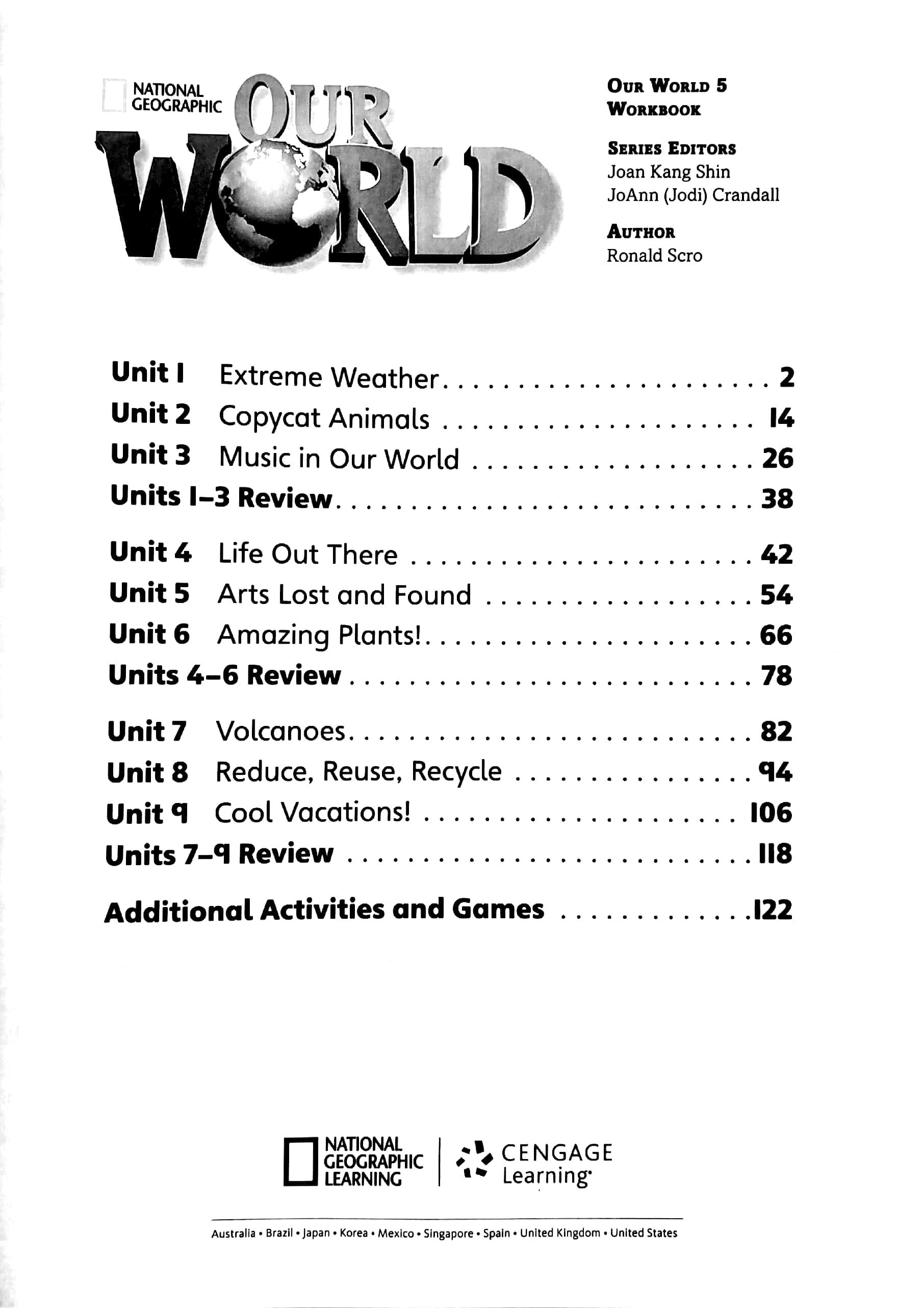 Our World 5 Workbook