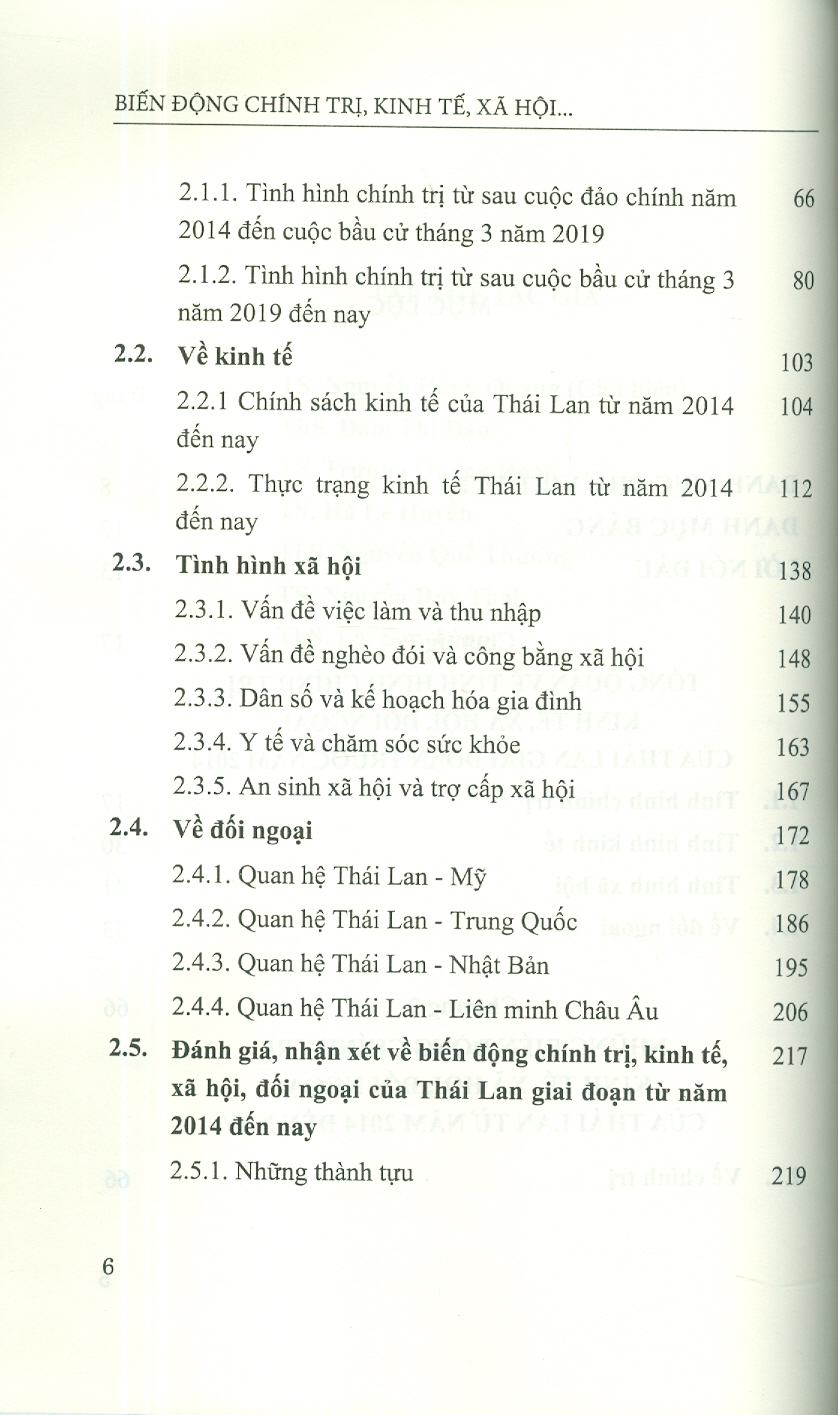 Biến Động Chính Trị, Kinh Tế, Xã Hội, Đối Ngoại Của Thái Lan Từ Năm 2014 Đến Nay Và Tác Động Tới Asean (Sách Chuyên Khảo)