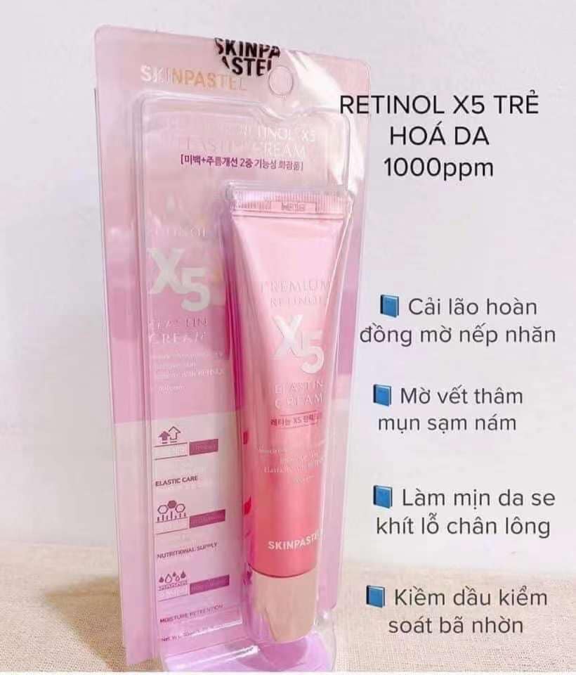 Kem Trẻ Hoá Phục Hồi Retinol x5 mờ nám tàn nhang thâm mụn hết nếp nhăn săn chắc da nâng cơ mặt chống chảy xệ.