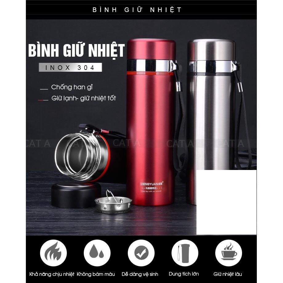 Bình Giữ Nhiệt 1 Lít inox 304 Cao Cấp Giữ Nhiệt Đến 24h Siêu Bền,Siêu Đẹp