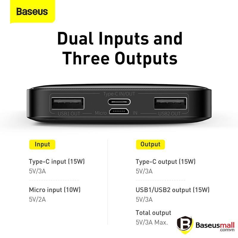 Baseus - Pin sạc dự phòng BiPow Digital Display Power Bank - 15W