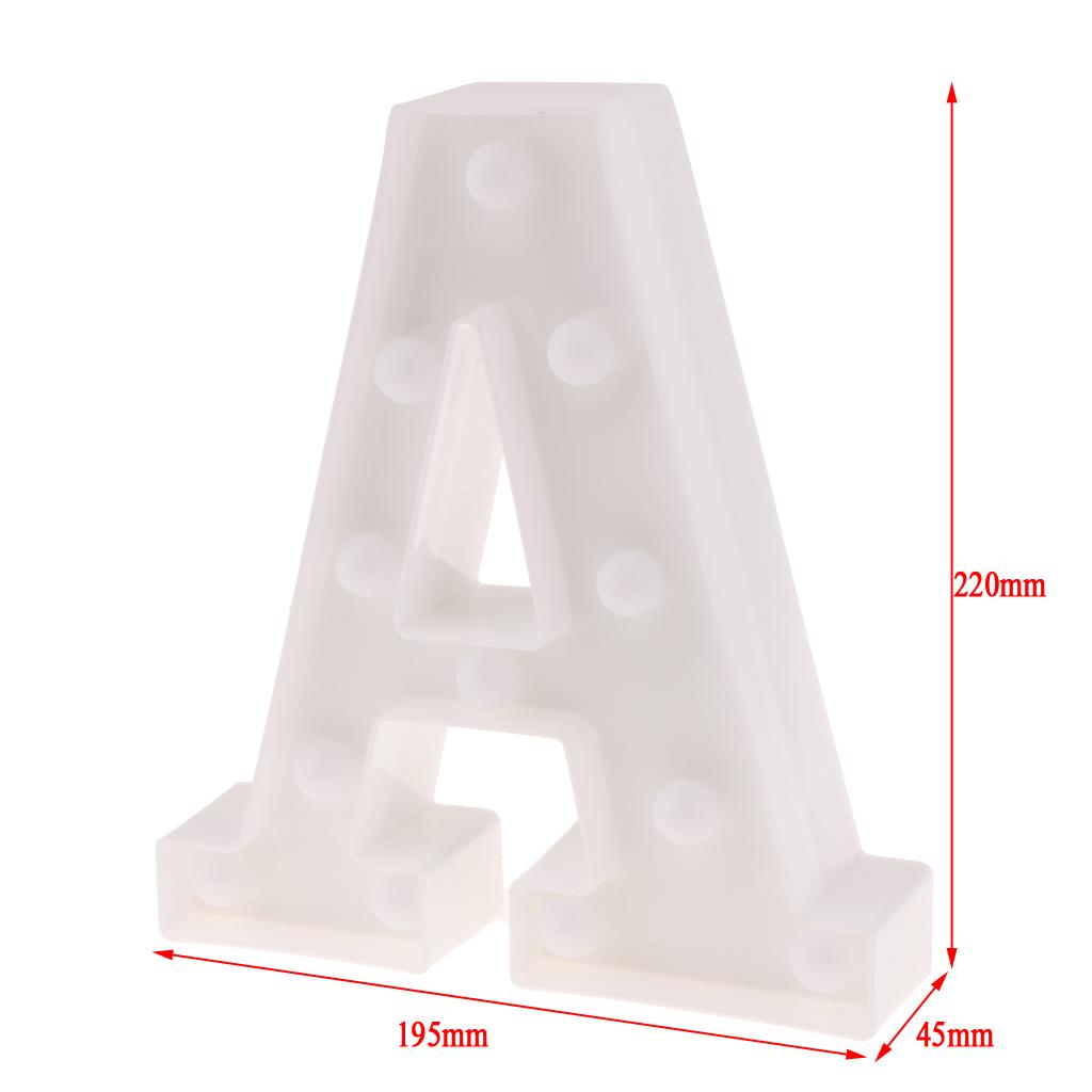 Alphabet LED Letter Lights Light Up Warm White Letter Standing Sign A