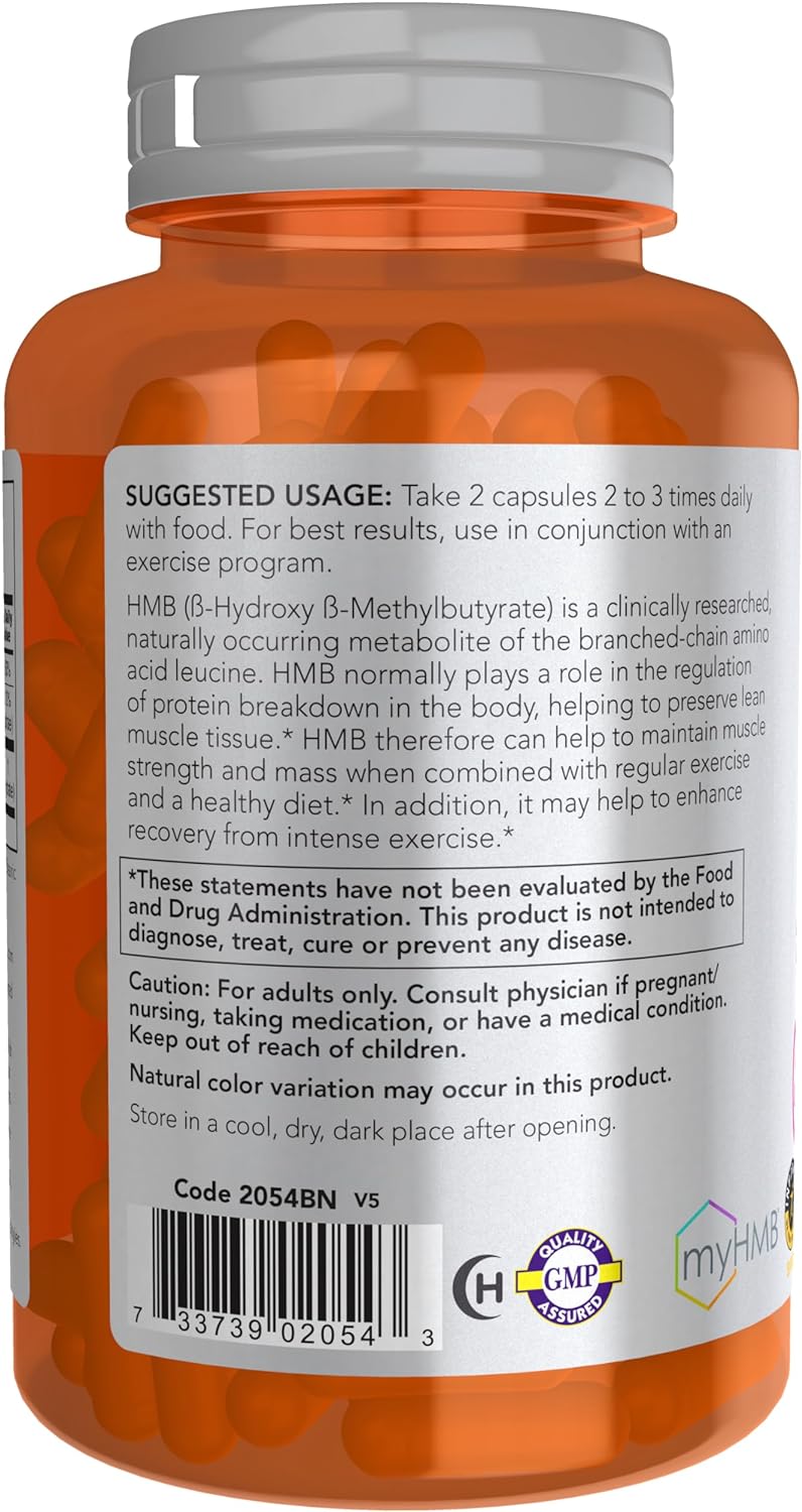 Now HMB (500mg - 120 viên) Viên Uống Phục Hồi Cơ Bắp Sau Luyện Tập
