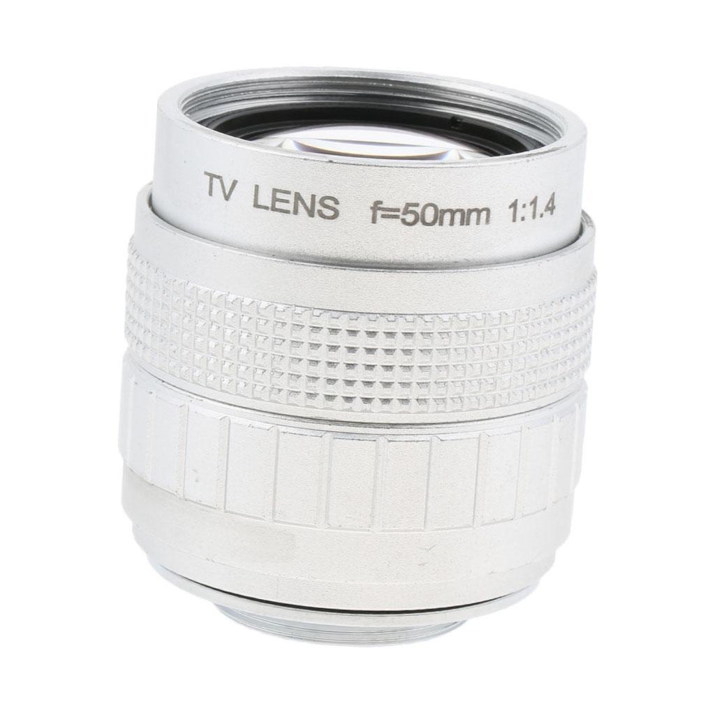 50mm 1/2" f1.4 C Mount CCTV Compact Prime Lens for Olympus Panasonic M 4/3