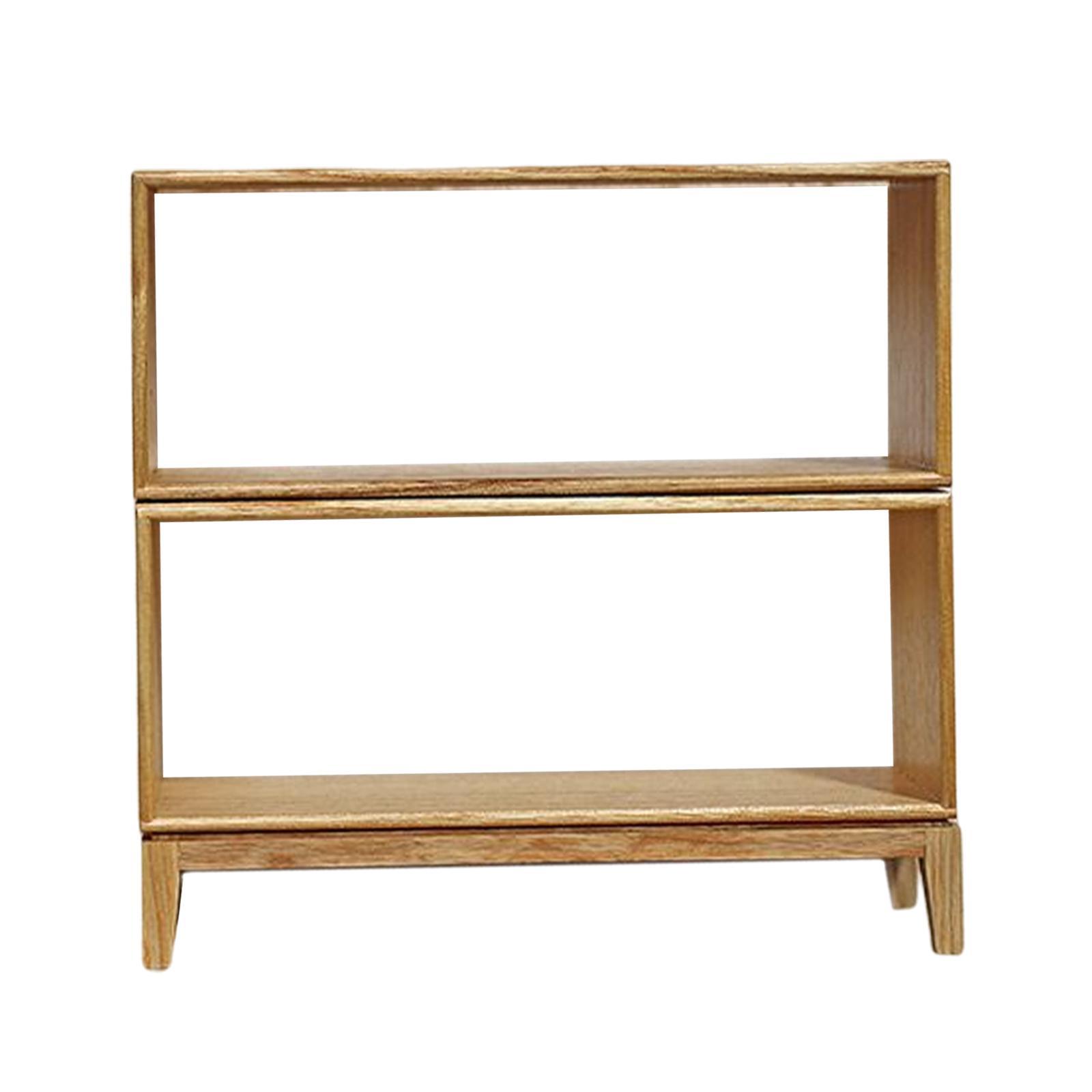 Dollhouse Cupboard Dollhouse Miniature Furniture Wooden DIY Accessory Dual Layer, DIY Model Combination Cabinet for Boys Girls Birthday Gifts