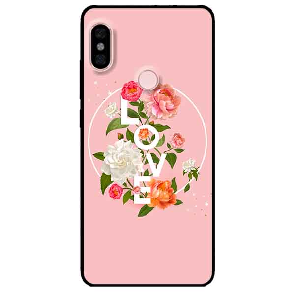 Ốp lưng in cho Xiaomi Redmi Note 6 Pro Mẫu LOVE Hoa