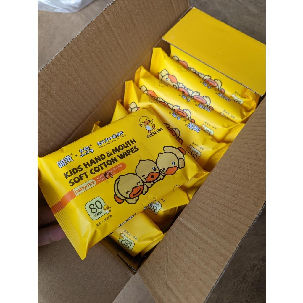Giấy Ướt - Khăn Giấy Ướt Con Vịt Vàng Thùng carton 10 Gói
