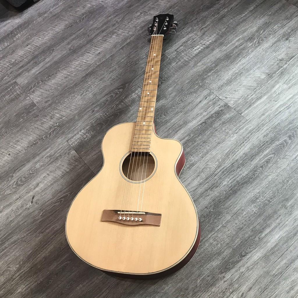 Đàn guitar acoustic mini 3/4 - Cao 98cm - Tặng bao da và phụ kiện - Âm vang sáng