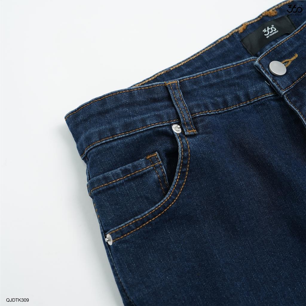 Quần jeans nam local brand 360 BOUTIQUE màu xanh indigo -QJDTK309