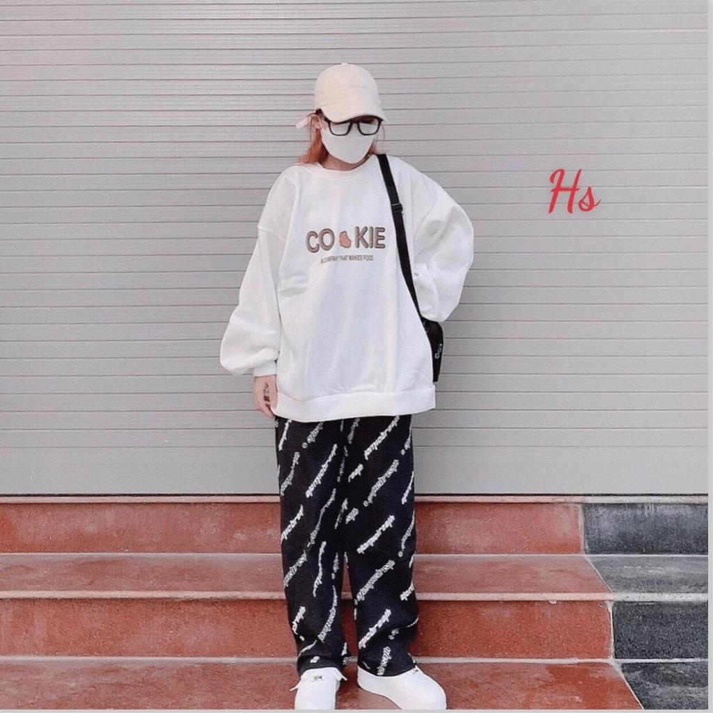 Áo Nỉ Sweater Nữ Form Rộng Vải Nỉ Bông Dày Dặn phong cách Ulzzang THỜI TRANG TKT