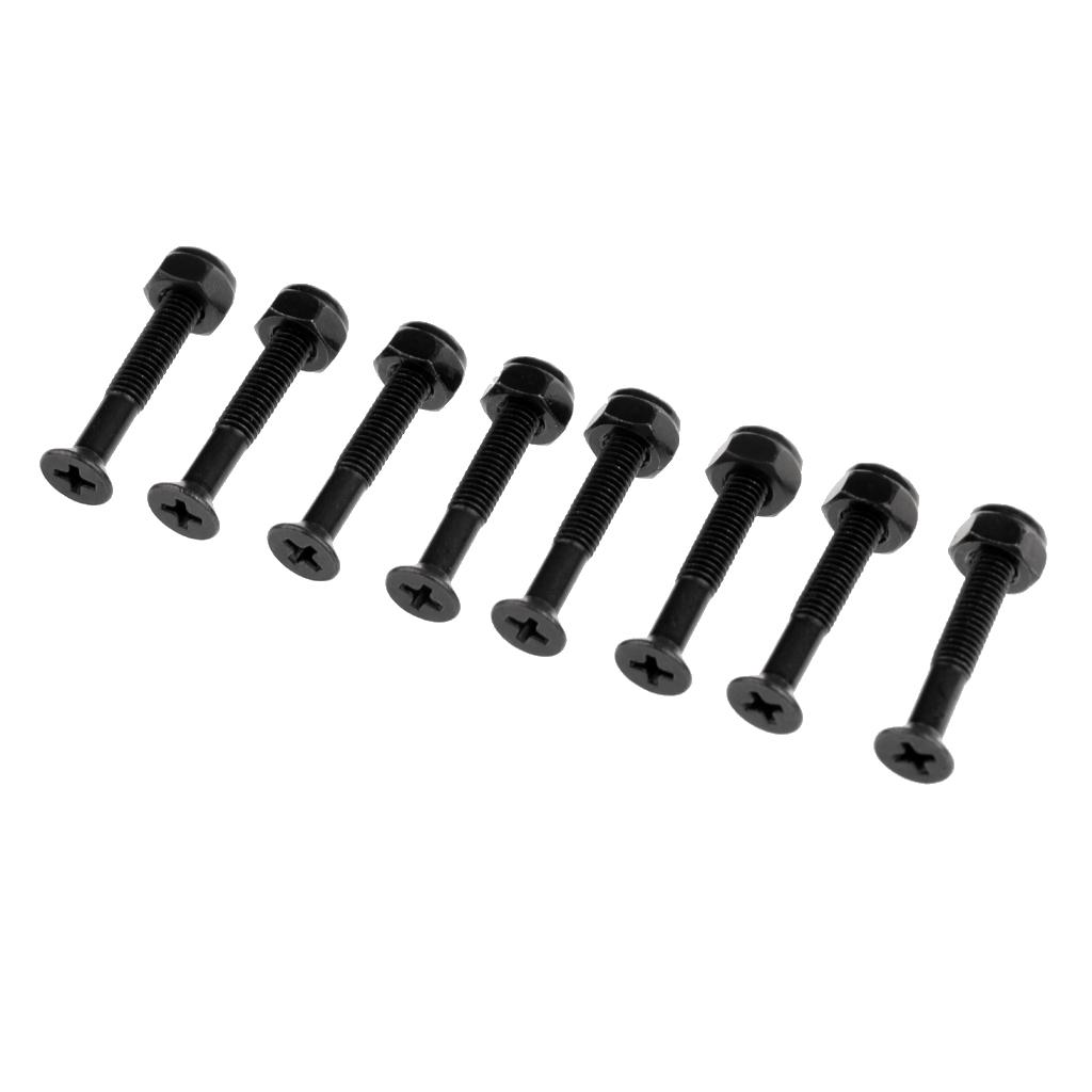8pcs Replacement Skateboard Hardware Screw Set / Longboard Screws Nuts tool