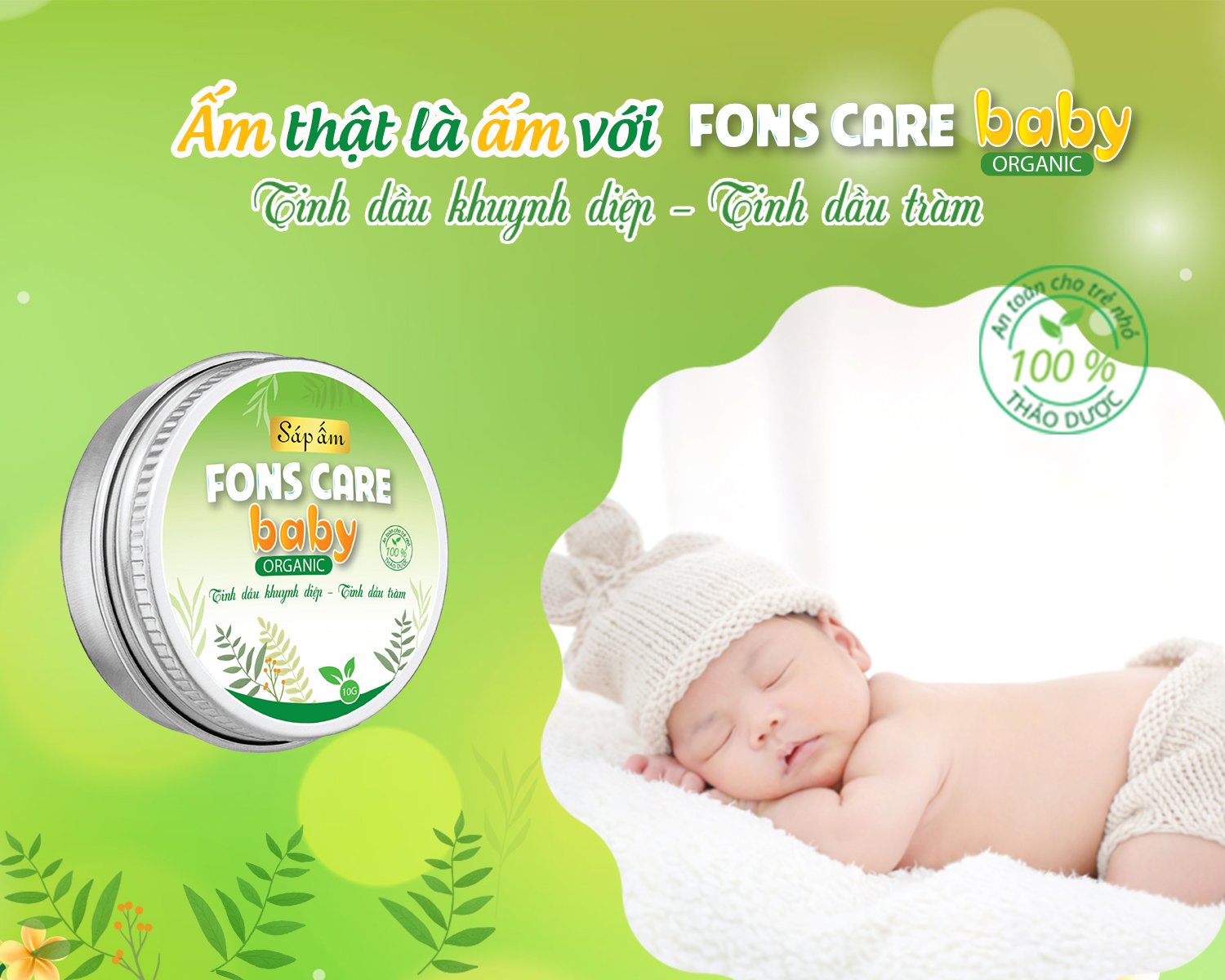 Sáp ấm FONS CARE Baby Organic