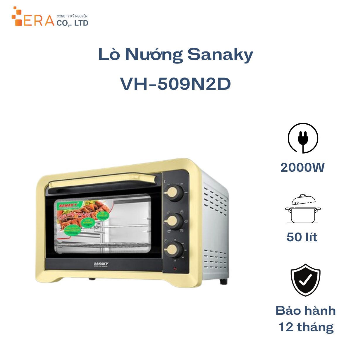 Lò Nướng Sanaky VH-509N2D (50L) - Hàng chính hãng