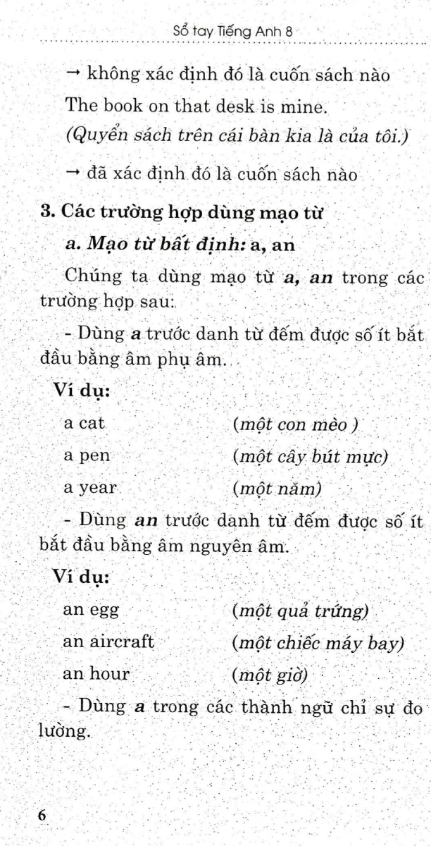 Sổ Tay Tiếng Anh Lớp 8 (Dùng Chung Cho Các Bộ SGK Hiện Hành) _HA