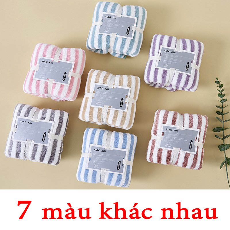 Combo 7 - Khăn mặt siêu thấm chất liệu 100 cotton siêu mềm mại thoải mái- 87101