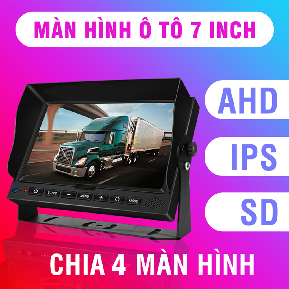 Màn Hình LCD IPS Ô Tô 7 Inch AHD Cổng GX12