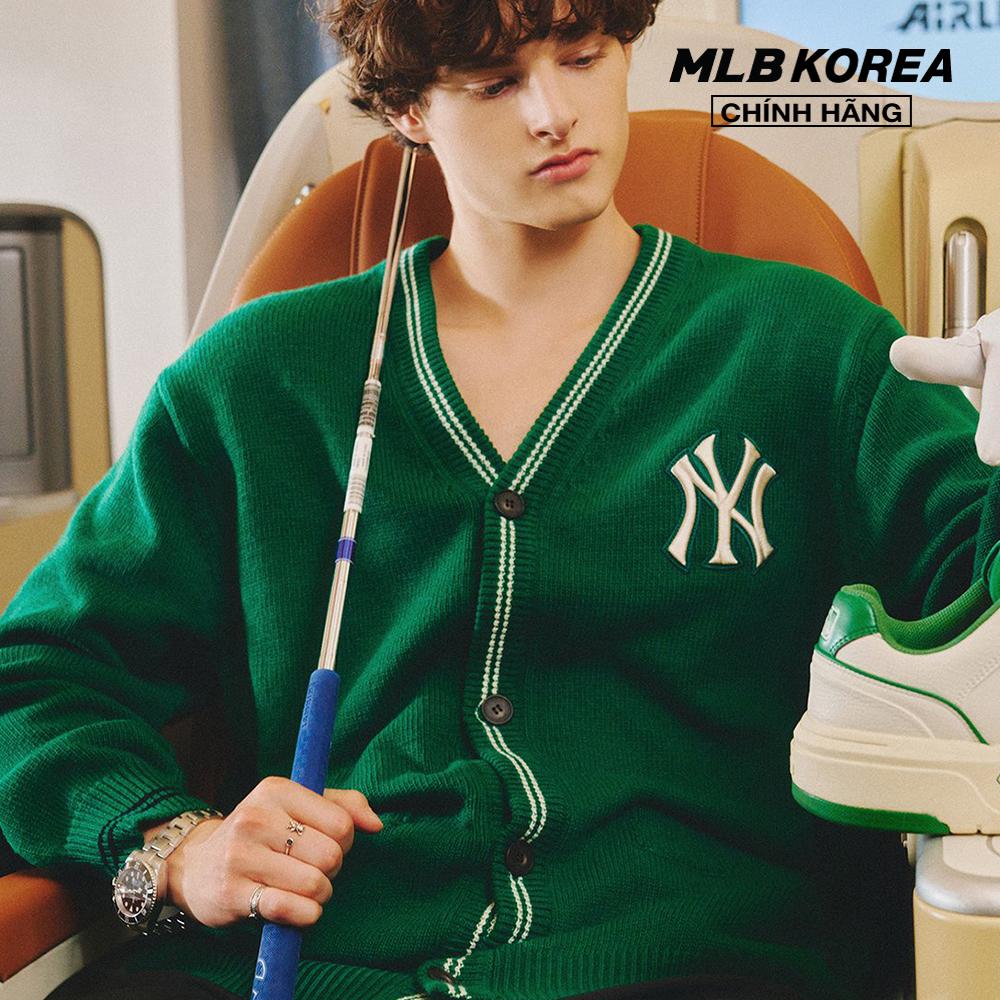 MLB - Áo khoác cardigan phom suông Basic Big Logo 3AKCB0124