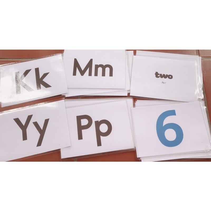 flashcard chữ tiếng anh và số ép plastic bền đẹp