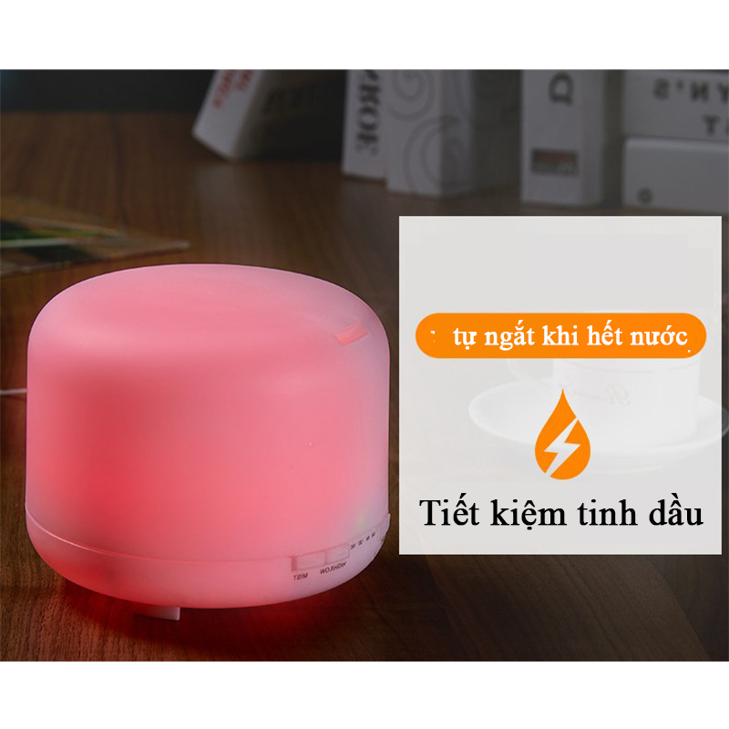 (Hàng chính hãng) Máy xông tinh dầu Vdecor tích hợp loa bluetooth điều khiển từ xa LEd 7 màu