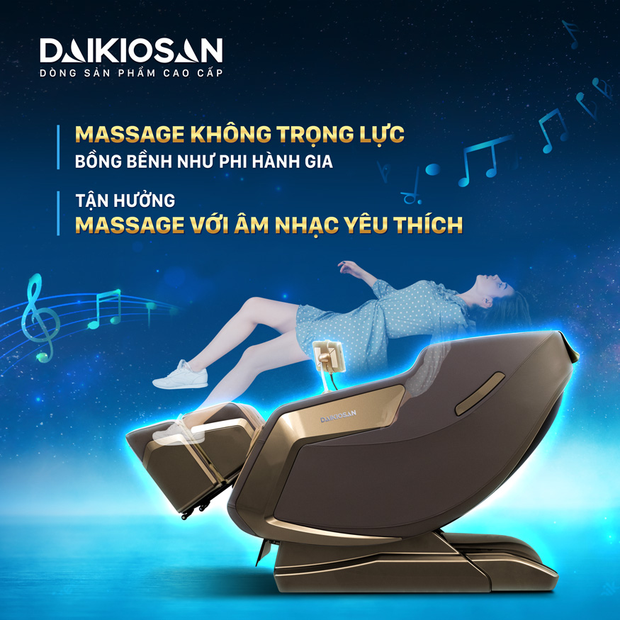 Ghế Massage Toàn Thân Daikiosan DVGM-20001 Chế Độ Không Trọng Lực, Công Nghệ AI, Scan Cơ Thể, 3D Massage