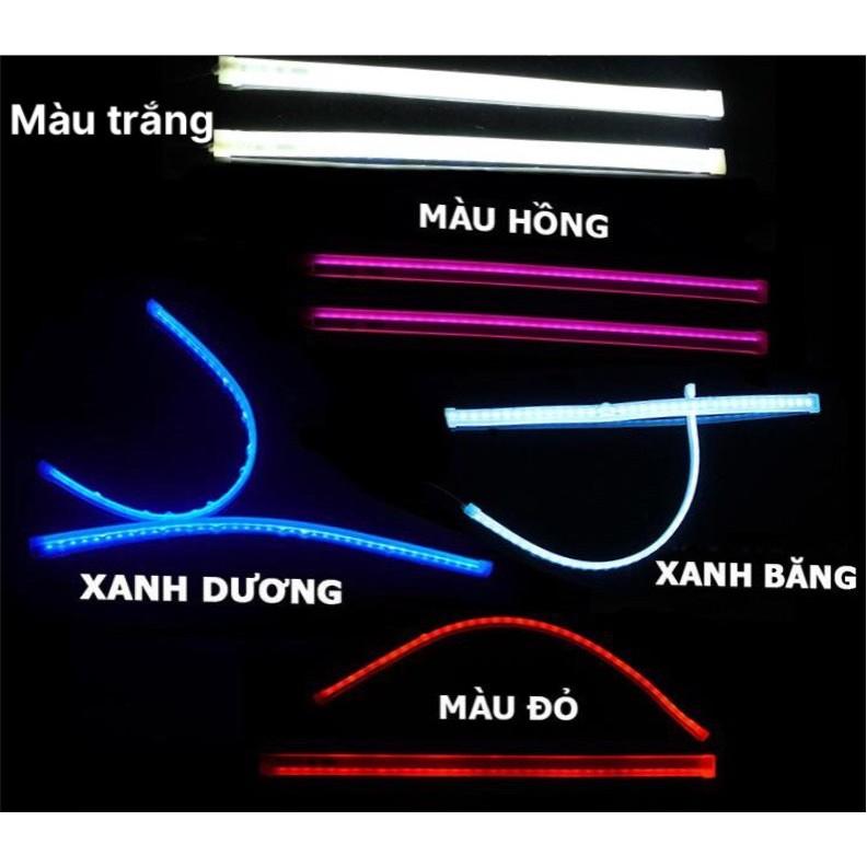 2 Dây Led Đèn Mí Ô Tô Tích Hợp Xi Nhan Đuổi 30cm 45cm 60cm