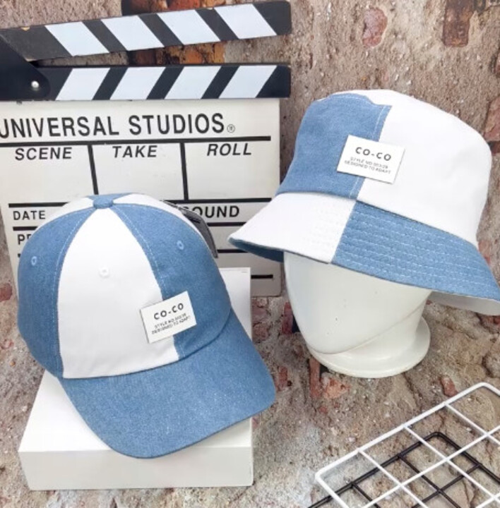 Combo nón cặp tình nhân Coco phối vải jeans thời trang siêu đẹp cá tính (Ảnh thật)