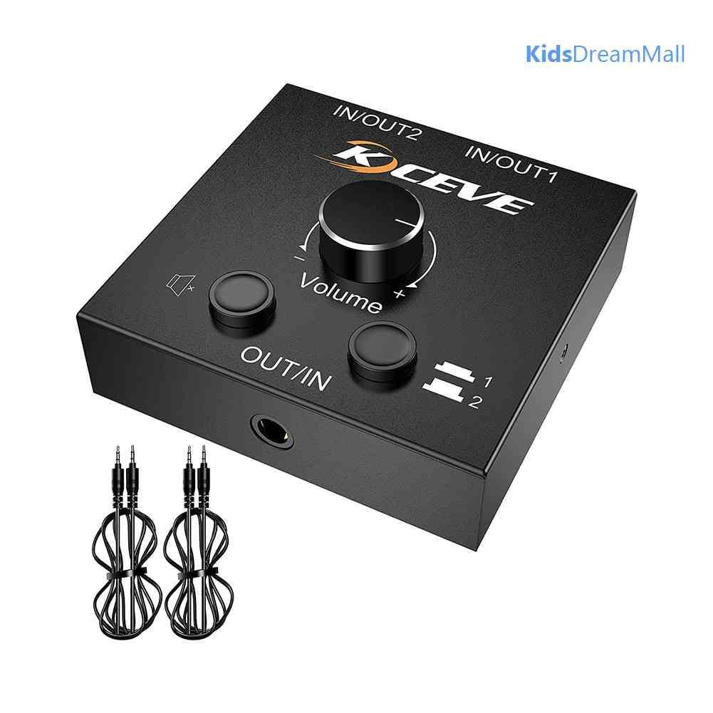Mới Bộ Chuyển Đổi Âm Thanh Nổi 2 X 1 / 1 X 2 3.5mm